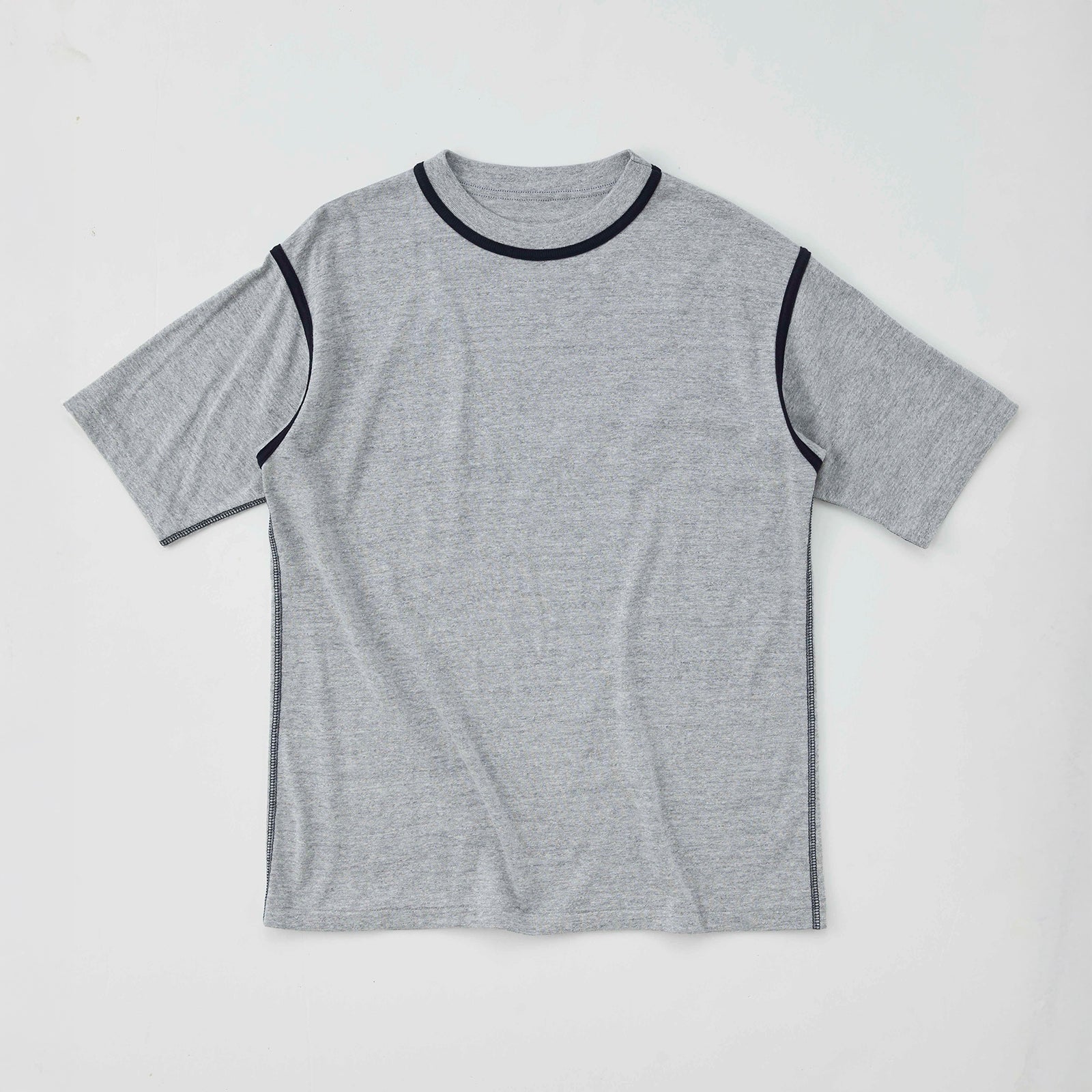 PIPING STITCH TEE GREY